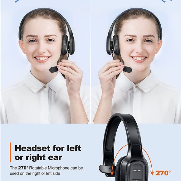 NIB tecknet wireless Bluetooth headphone - Picture 3 of 6